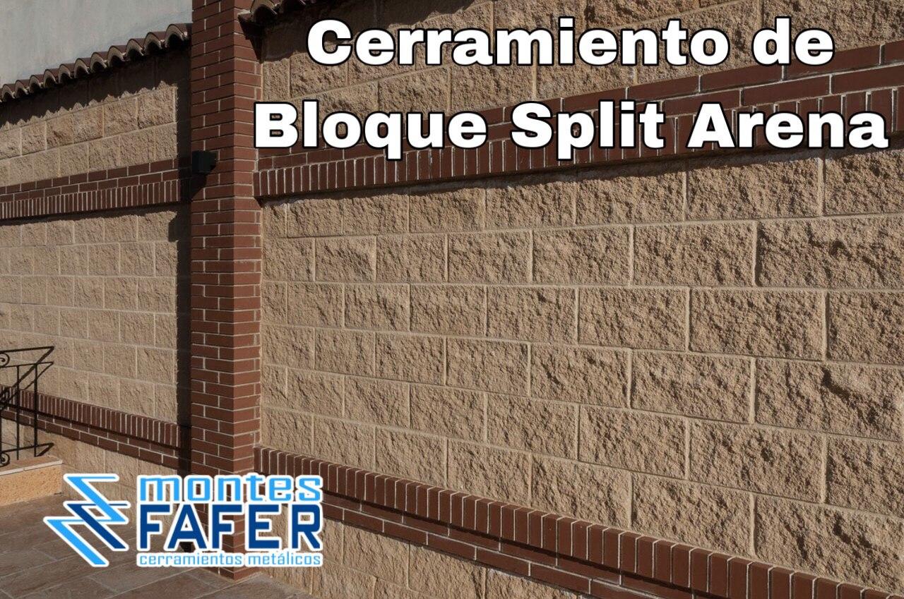 Cerramiento de bloque split arena MontesFafer