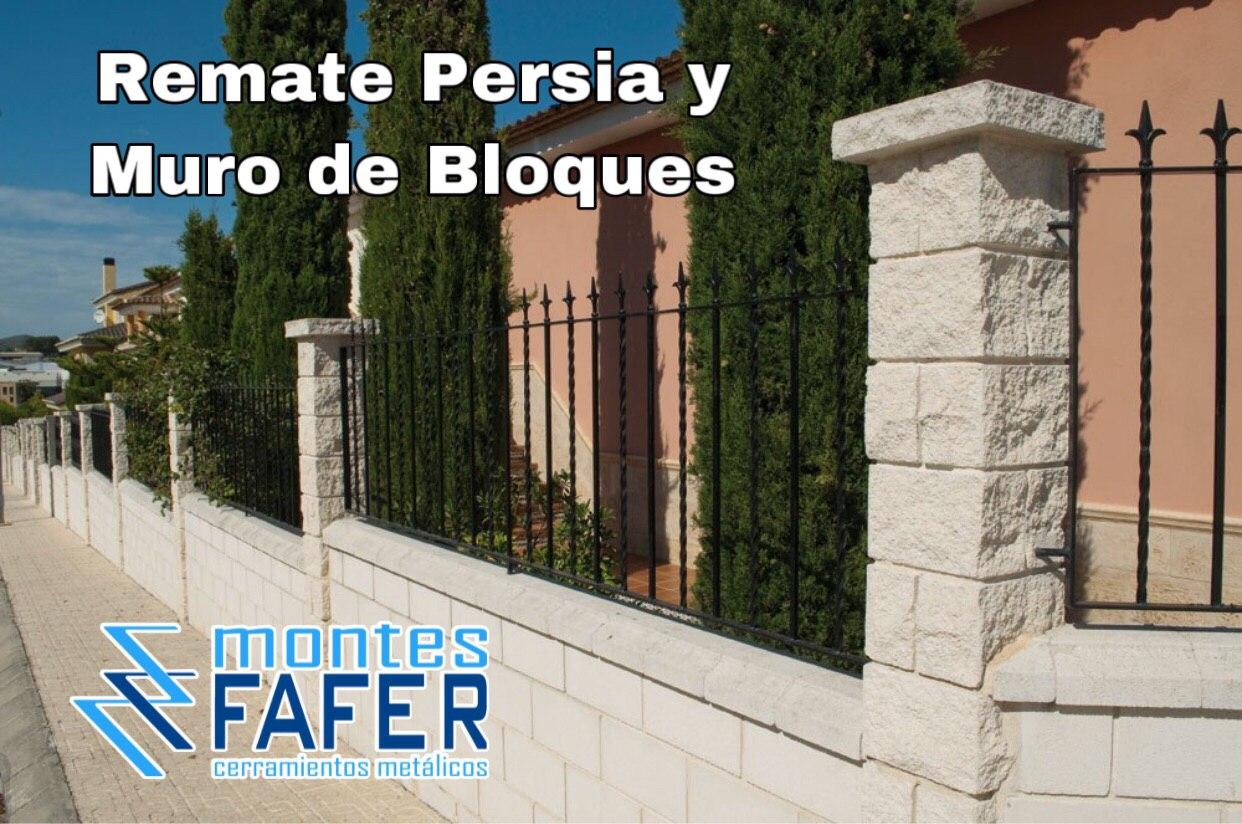 Remate persia y muro de bloques MontesFafer