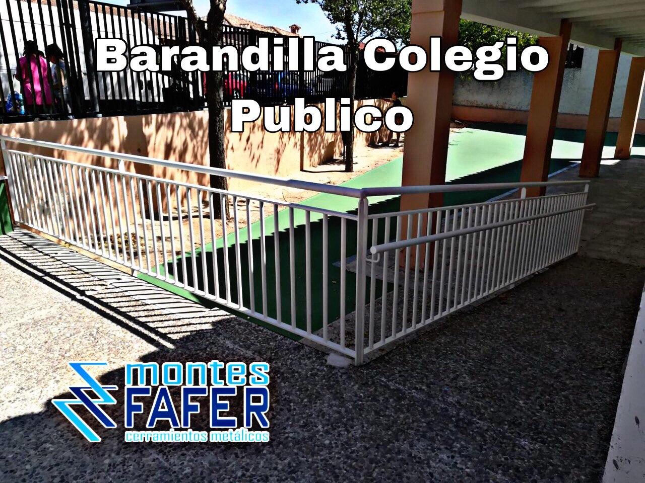 Barandilla colegio público MontesFafer