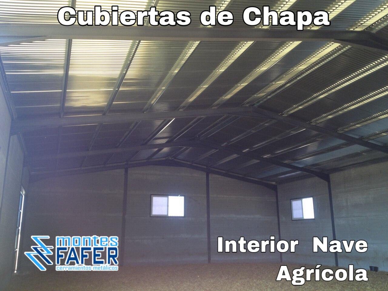 Cubiertas de chapa nave agrícola MontesFafer