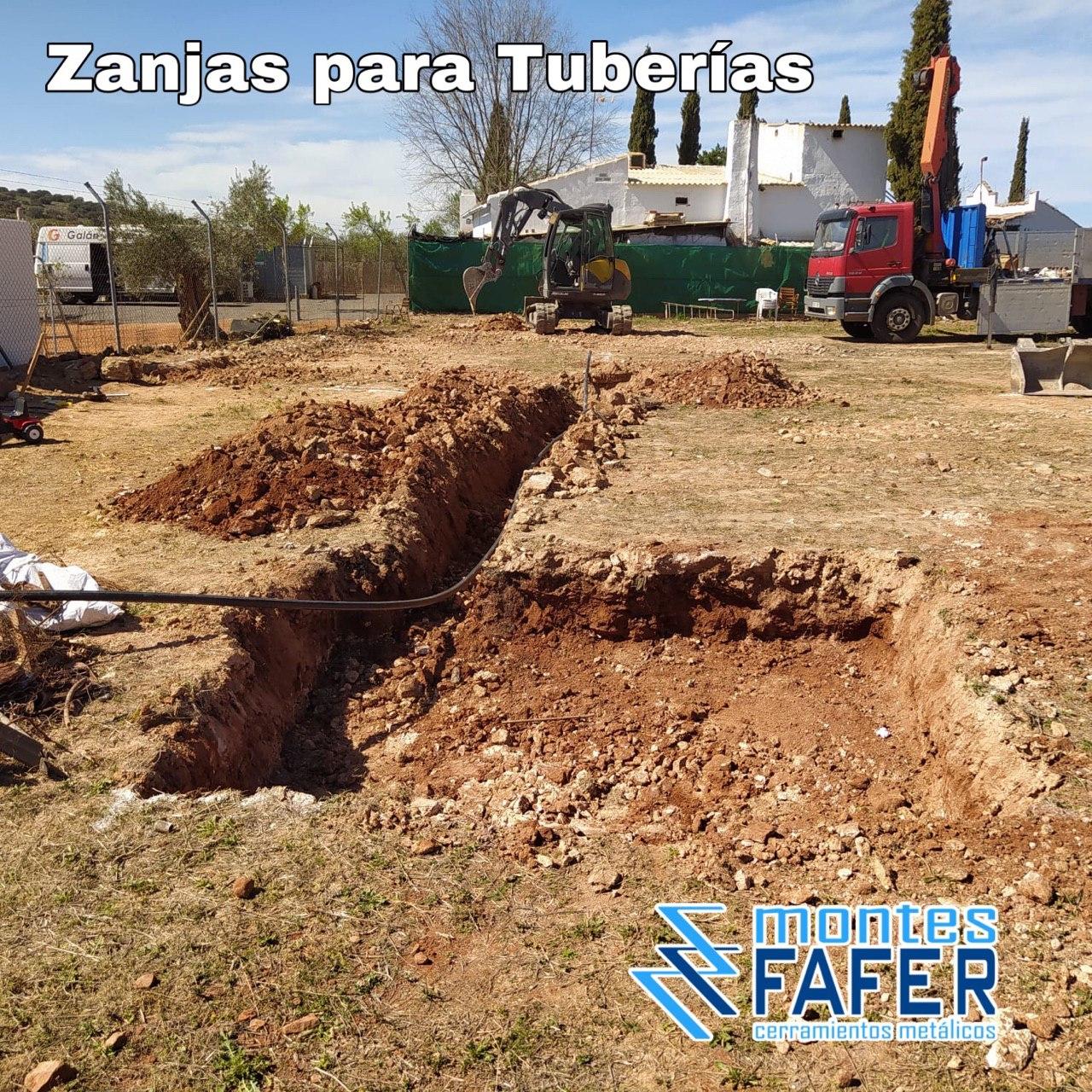 Zanjas para tuberias MontesFafer
