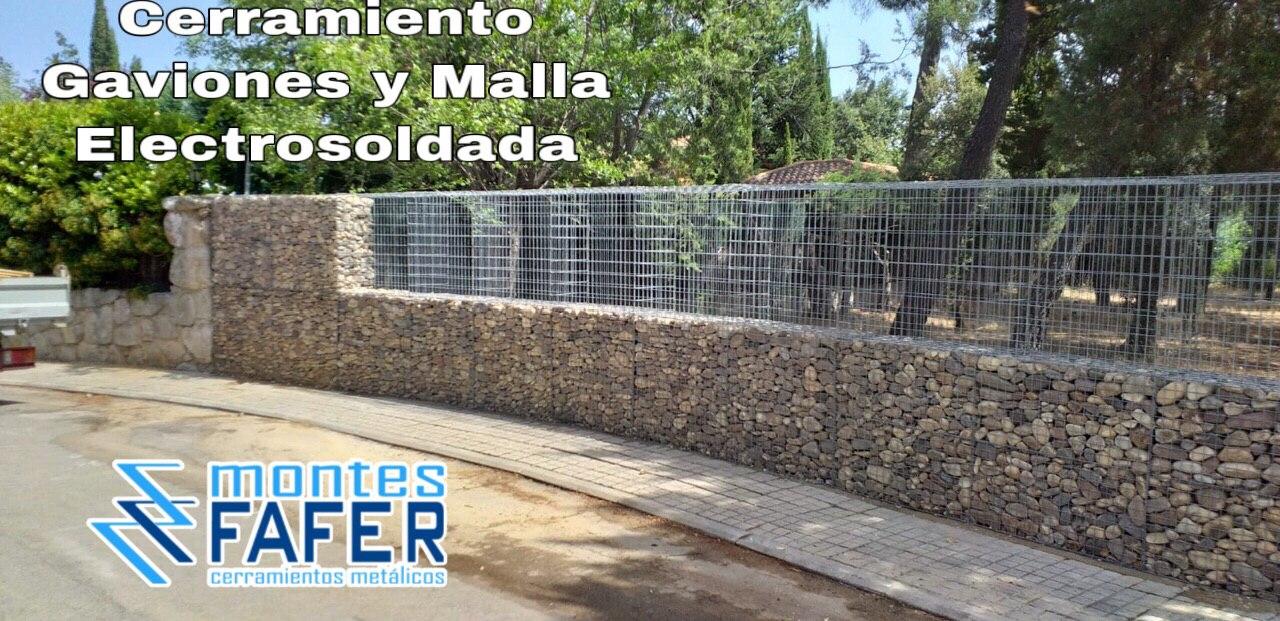 Cerramiento gaviones y malla electrosoldada MontesFafer