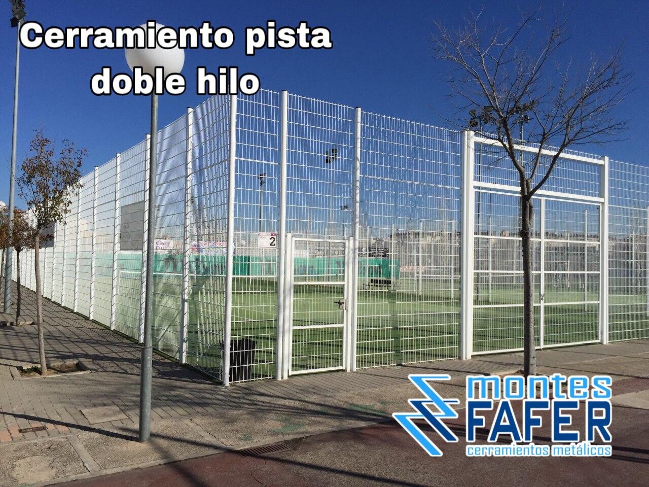 Malla doble hilo pistas color blanco MontesFafer